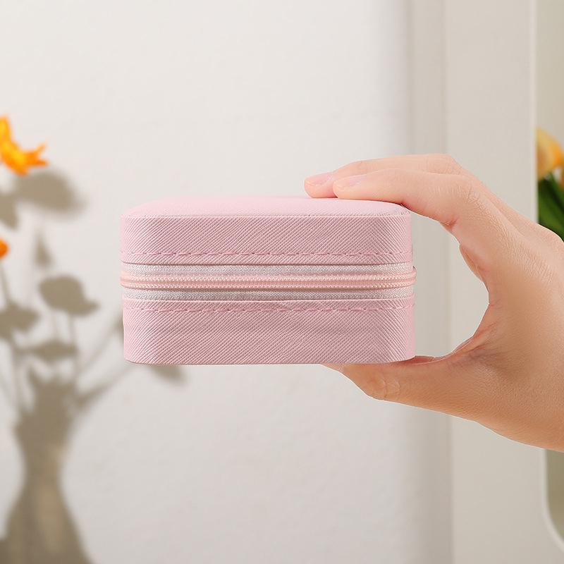 Портативная мини-коробка для хранения ювелирных изделий, дорожный органайзер, футляр для ювелирных изделий, кожаный чехол для хранения серег, ожерелье, кольцо, органайзер для ювелирных изделий, дисплей