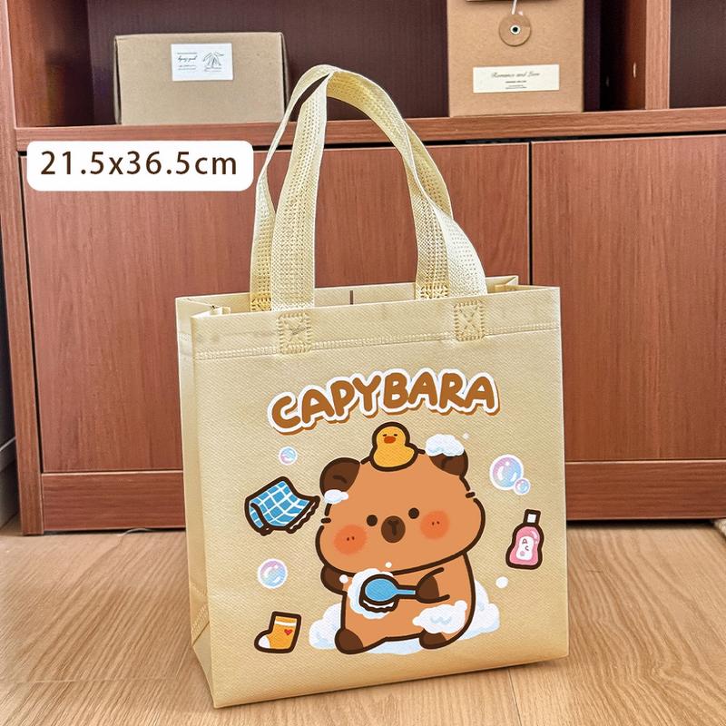 10X Kapibala  Handbag - Cute Cartoon Dolphin Design Non-Woven Eco-Friendly Gift Packaging Bag for Birthday Companions