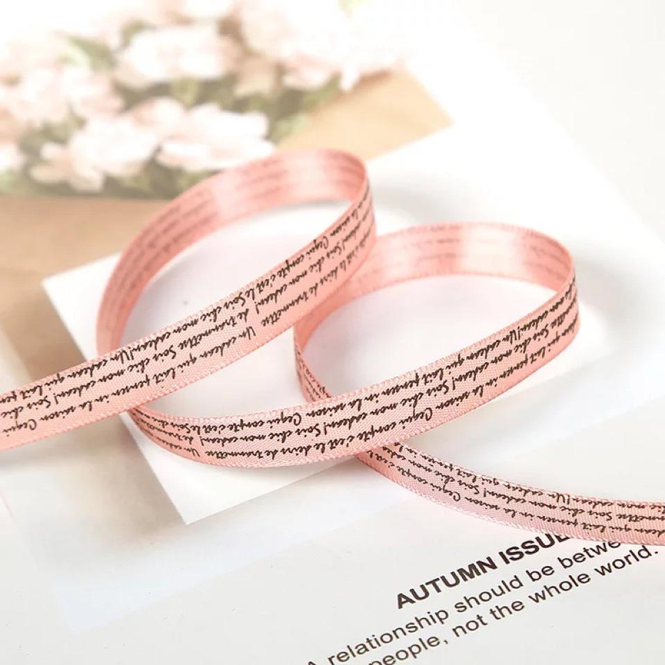 1 см полиэстеровая лента с печатными английскими буквами для самостоятельного изготовления аксессуаров для волос и подарков