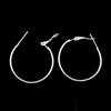 20pcs 30mm Round Hoop Loop Leverback Earring Jewelry Making Findings Silver