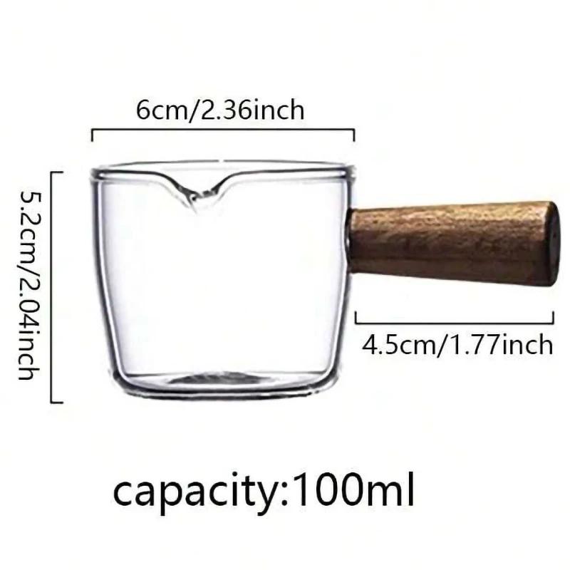 75 мл жаропрочная стеклянная мерная чашка для эспрессо, стеклянный кувшин для молока с двойным/одним горлышком и ручкой, стеклянные весы, мерные кружки
