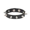 PU Leather Studded Bracelet Punk Spike Rivets Cuff Black Wristband Bracelet For Rock - themed Events