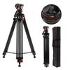 Concept Video Tripod with Fluid Kg Weight Quick Release Plate Compatible with and Other DSLR Cameras and Camcorders K&F 75"/191cm Heavy-Duty 360°