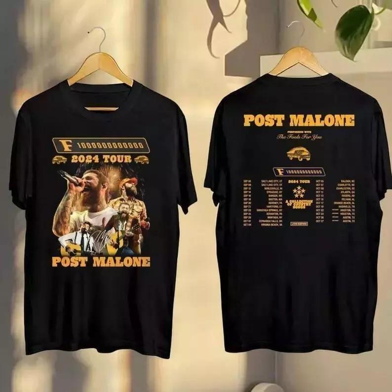 Post Malone The F-1 Trillion Tour 2024 Футболка Тур Подарок Фанату S-5XL Унисекс Футболка