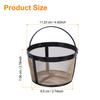 uxcell 12-Cup Coffee Filter Basket, Reusable Replacement Coffee Filter Basket for Coffee Makers with Mesh Bottom, Gold