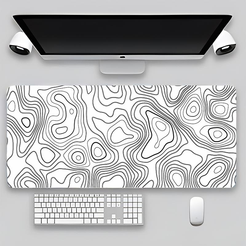 Terrain Map Contours Keyboard Gamer Carpet Rubber Mat Full Gamer Pc Keyboard Mouse Gamer Table Gaming Pc 90x40cm