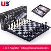 AIA Магнитные Шахматы, Шашки и Нарды 3-в-1 - Большой Размер