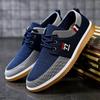 Men Canvas Shoes Soft Soled Driving Lace Up Working Flats Classic Male Vulcanized Shoes Big Size 47 Zapatos Hombres