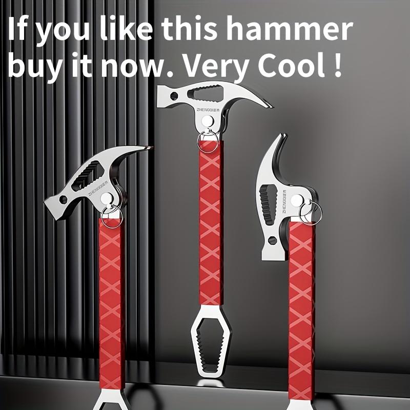 Multi Functional Sheep'S Horn Hammer with Wrench Function - Magnetic Woodworking Hammer, Polished High Carbon Steel, No Assembly Required