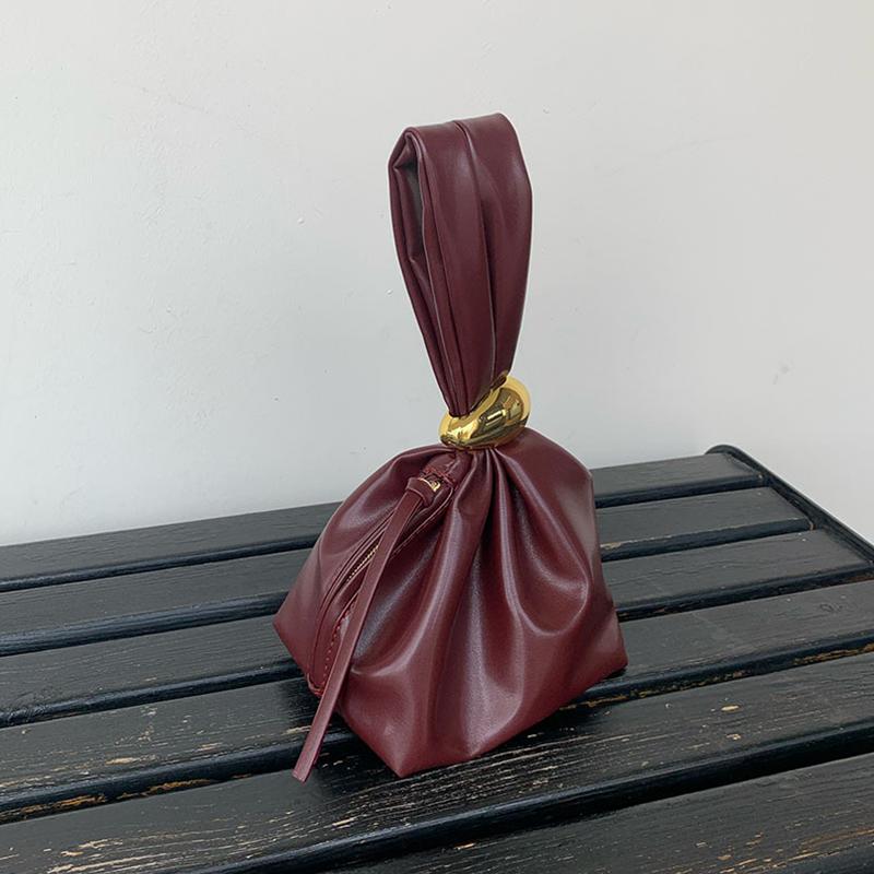 Модная дизайнерская женская маленькая сумочка из мягкой кожи, плиссированная женская мини-сумка-клатч, женская вечерняя сумка-ведро для вечеринок