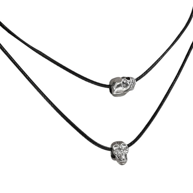 Ретро Ожерелье-подвеска Череп Антикварная Акриловая Ключичная Цепь Винтажные Готические Украшения Подарки Ожерелья-чокеры Скелет