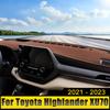 Car Dashboard Cover Avoid Light Pad Anti-UV Carpet Non-Slip Mats For Toyota Highlander XU70 Kluger 2020 2021 2022 2023 Hybrid