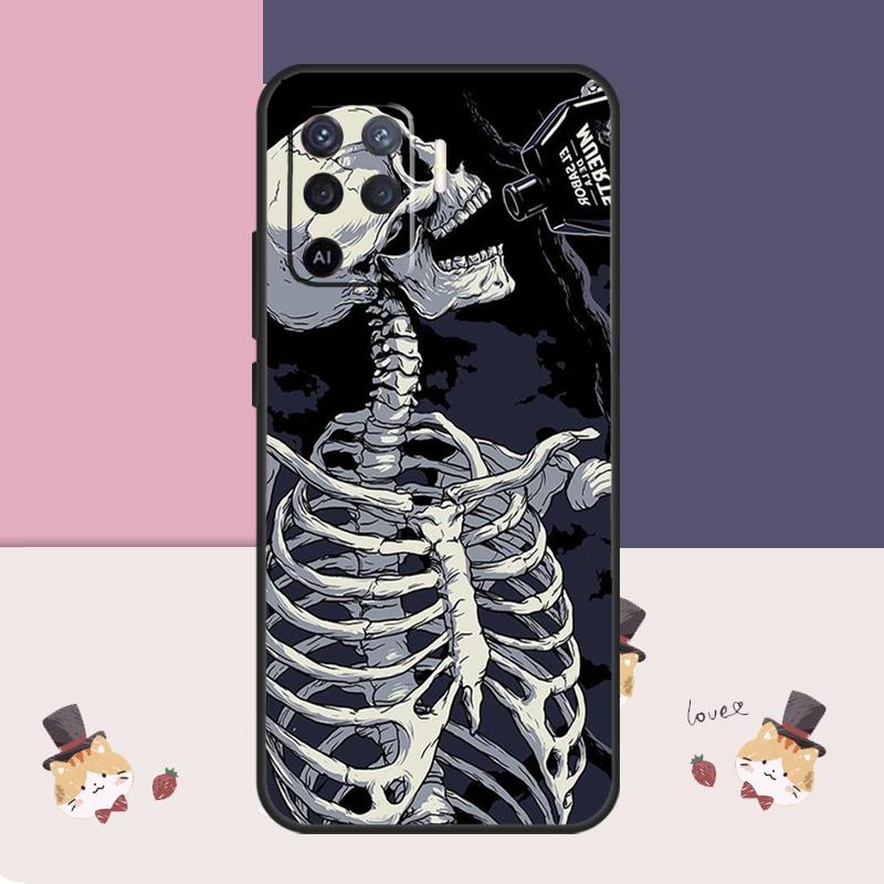 Психоделический чехол-скелет для Oppo A77 A17 A57 A40 A78 A54 A74 A94 A76 A16 A96 A18 A60 A80 A38 A58 A98 A15 A5 Pro