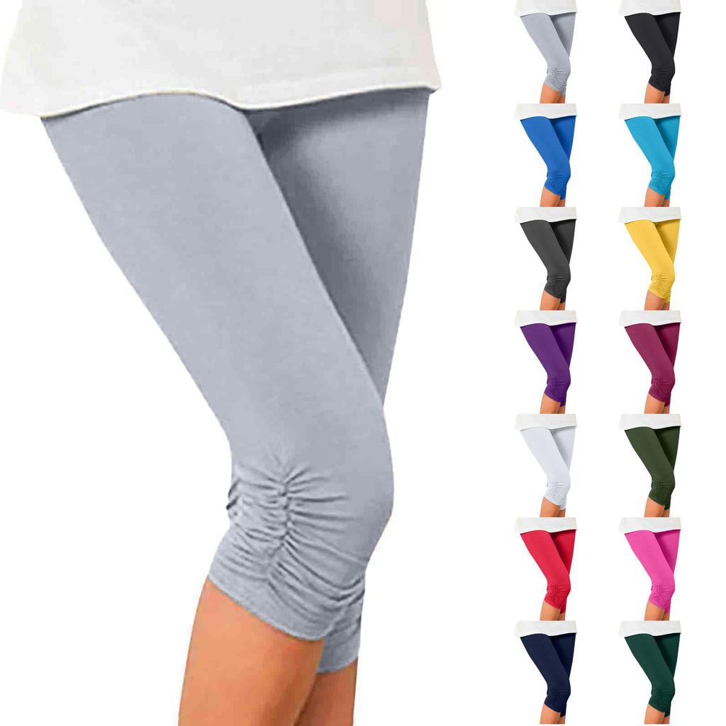 Женская укороченная хлопковая летняя одежда для похудения - Цветные леггинсы