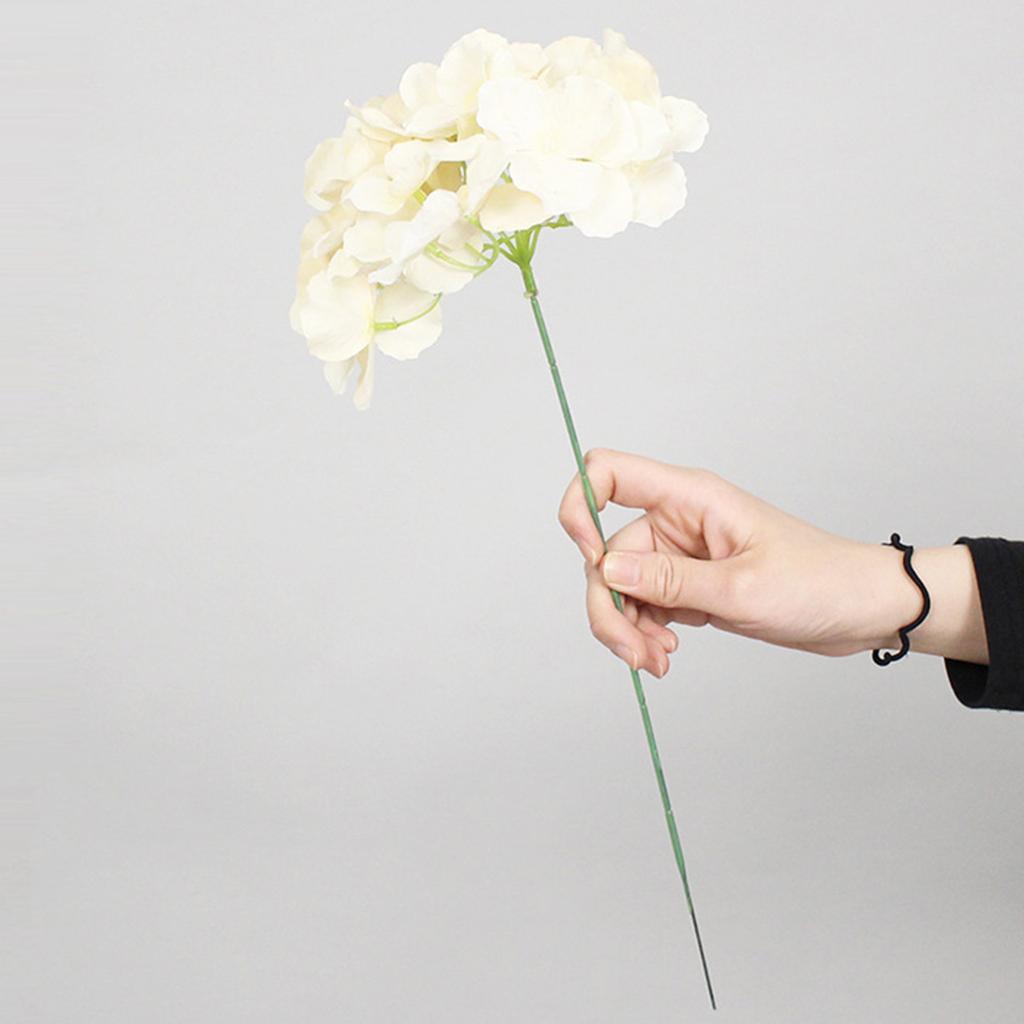 Outdoor Artificial Hydrangea Flowers UV Resistant Fake Plants, Faux Plastic Flower