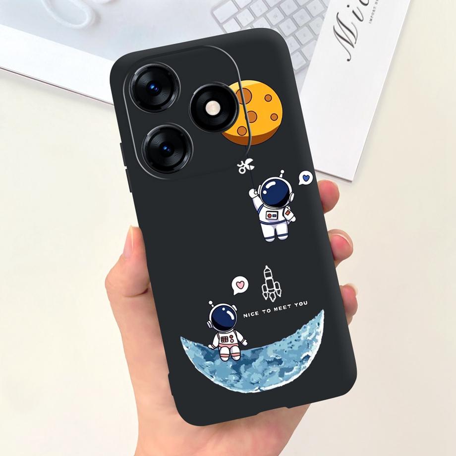 Чехол для Tecno Spark 10C KI5k KI5m Tecno Spark 10 Pro Spark10 Задняя крышка Ударопрочный Жидкий силикон Чехол Астронавт Динозавр