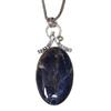 Necklace Sodalite Gemstone Handmade Silver Jewelry 2.25"