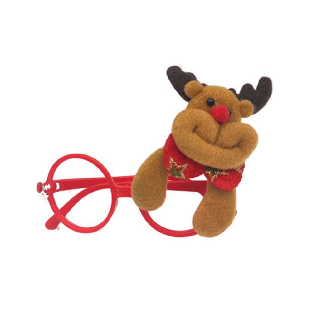 Рождественские мультяшные очки — подарки для взрослых и детей с изображением Санты, снеговика и рогов оленя