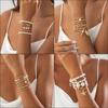 Accessories Fashion Multi-layer Stacked Bracelet Set Light Luxury Imitation Pearl Beaded Geometric Pendant Hand Jewelry Women