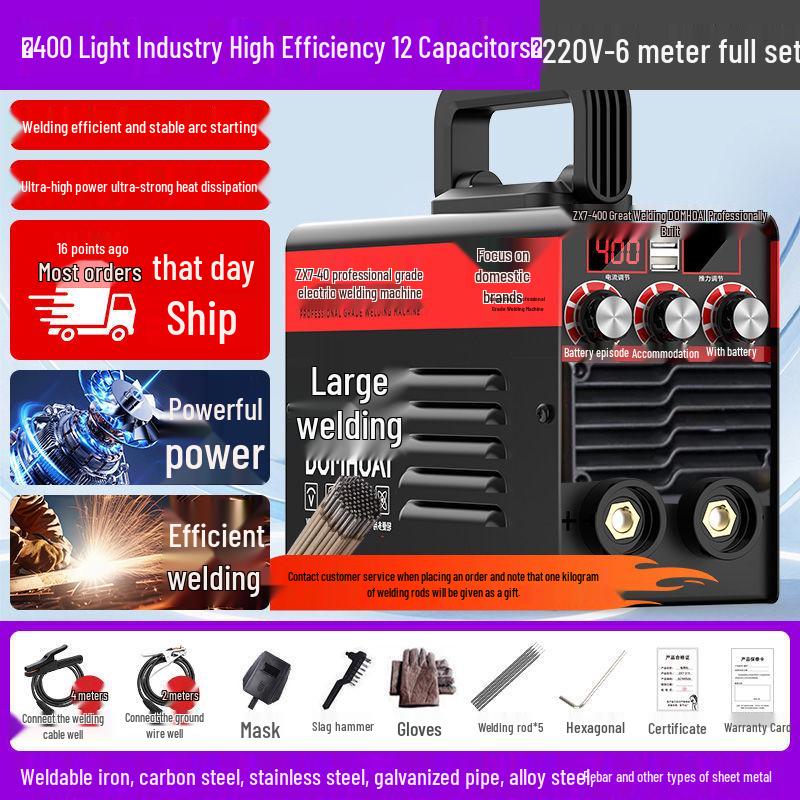 315 Dual Voltage Portable Electric Welder - High Power, Fully Automatic, Suitable for Construction and Three-Phase Household Manual Welding.