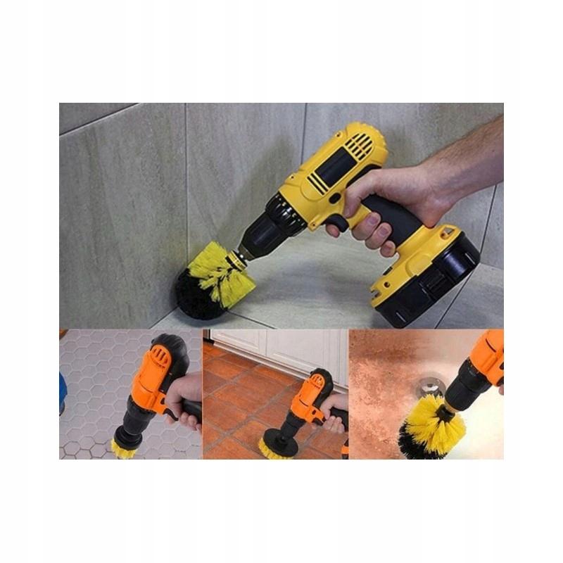 Cleaning brushes for drill 3 pcs, 1/4 shank