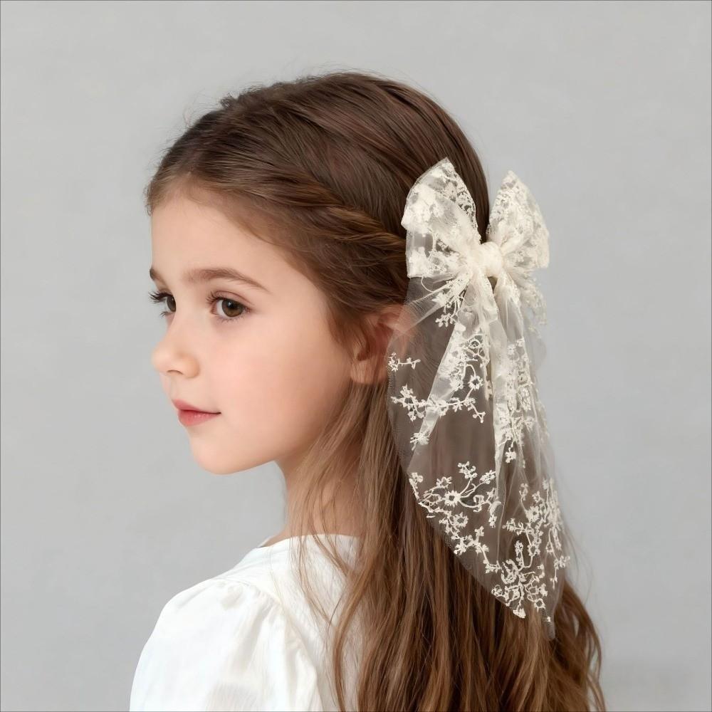 Lace Swallowtail Bow Hairpin Princess Style Headwear Romantic Bow Hair Clip  Wedding Season