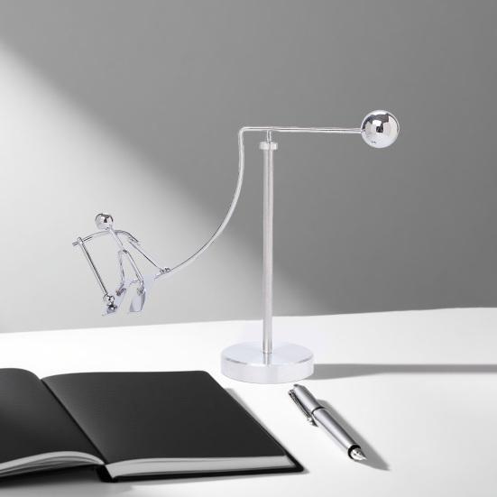 Art Sculpture Interactive Kinetic Decoration Surfing Figure Skier Balancing Tabletop