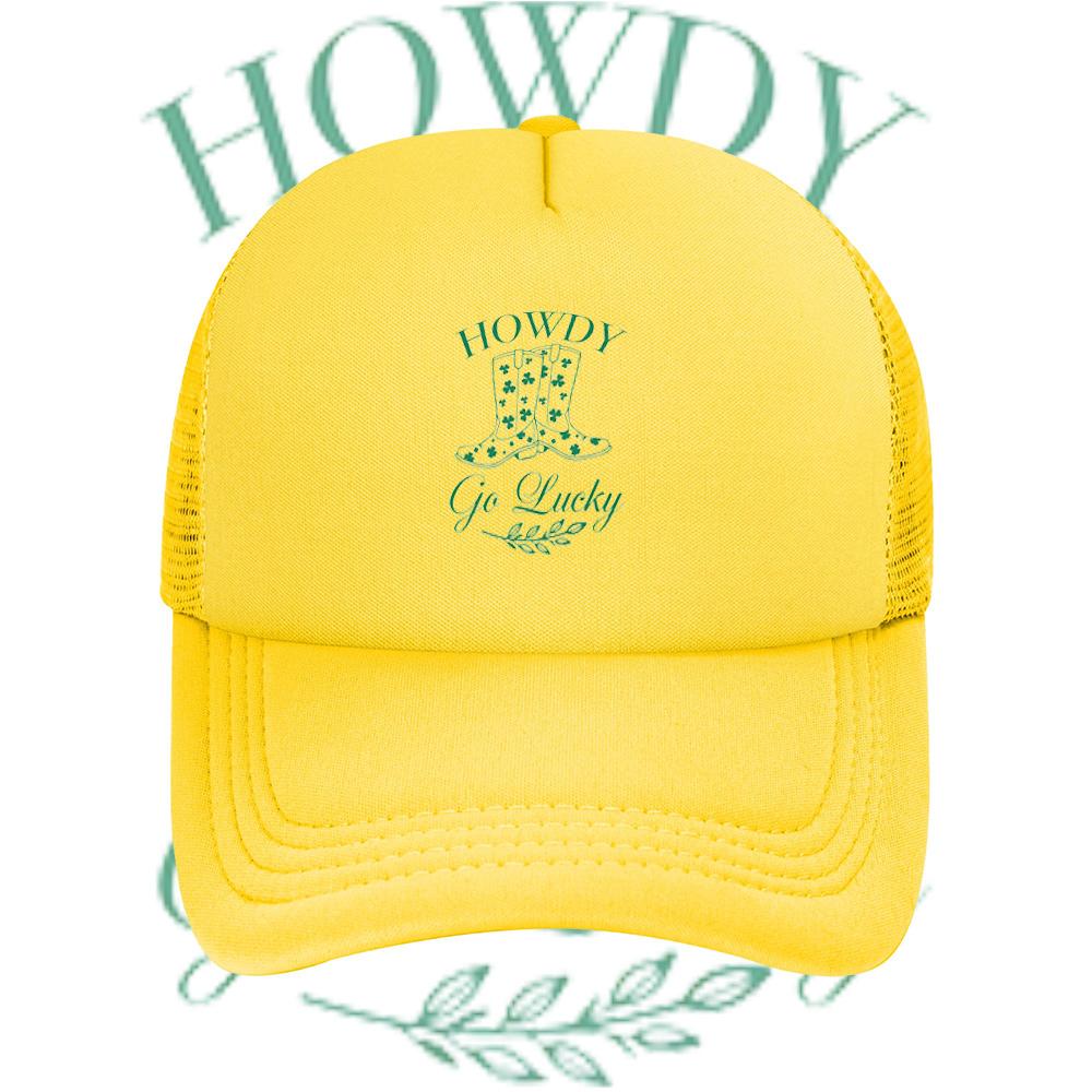 Boots shamrock clover lucky howdy Baseball Cap Anime Graphic Hats Adult Unisex Women Sports Outdoor