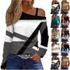 Womens Long Sleeve Off Shoulder Casual Tops Shirts Spring Fashion Comfort T Shirt