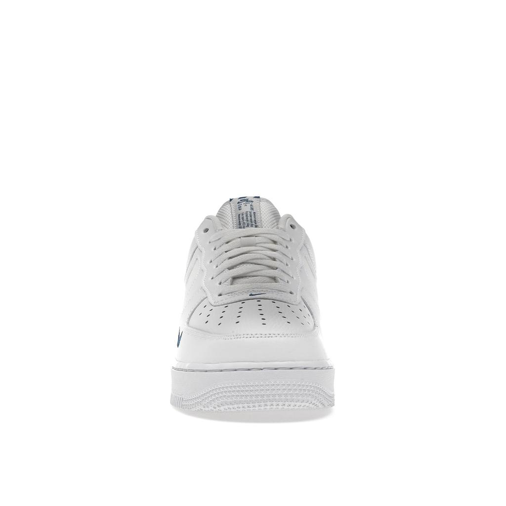 Nike Air Force 1 07 LV8 Reflective Swoosh - White Dark Marina Blue Men Sneakers FB8971-100