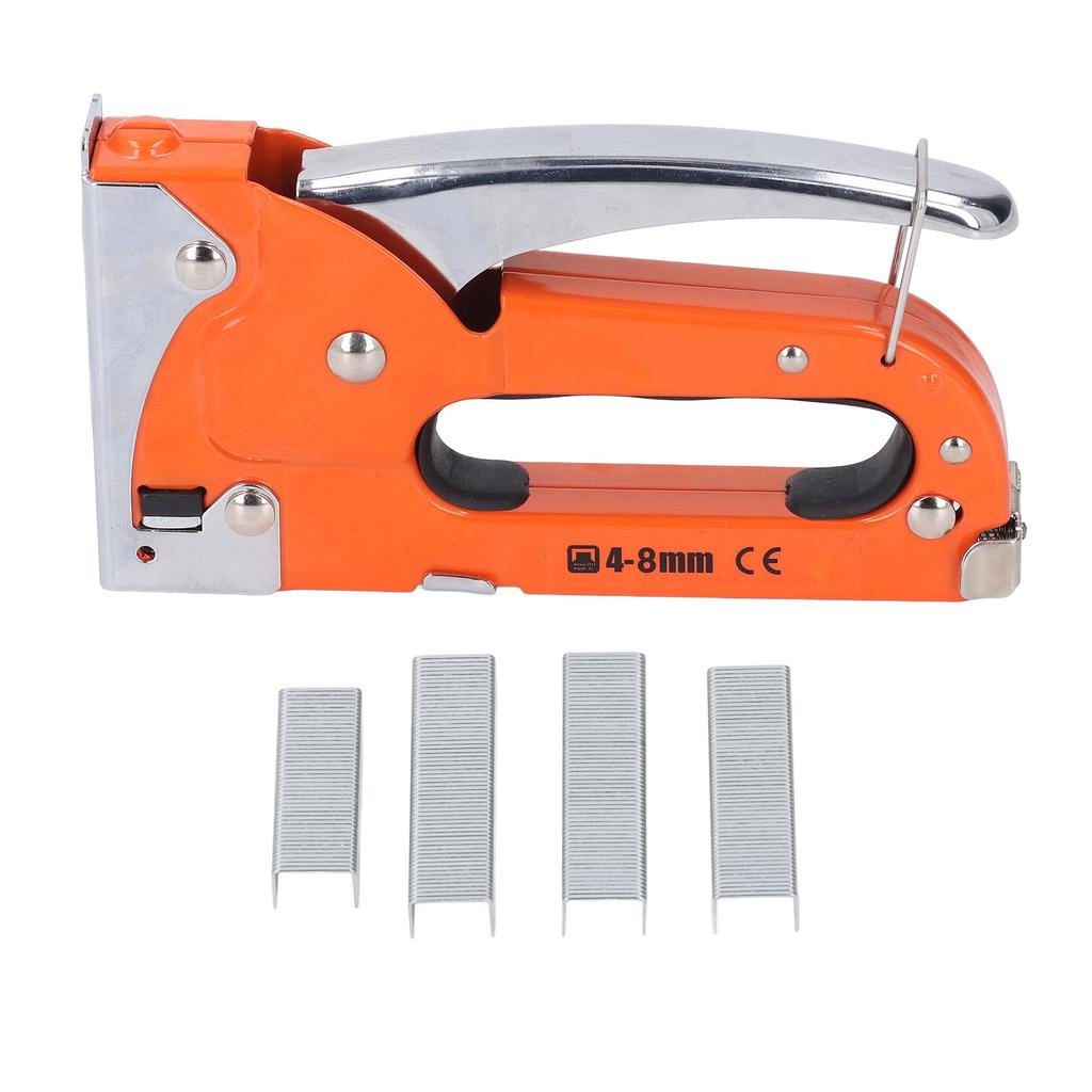 3 в 1 Степлер из легированной стали Сверхмощный ручной степлер и 200 шт. скоб П-образной формы для деревообработки