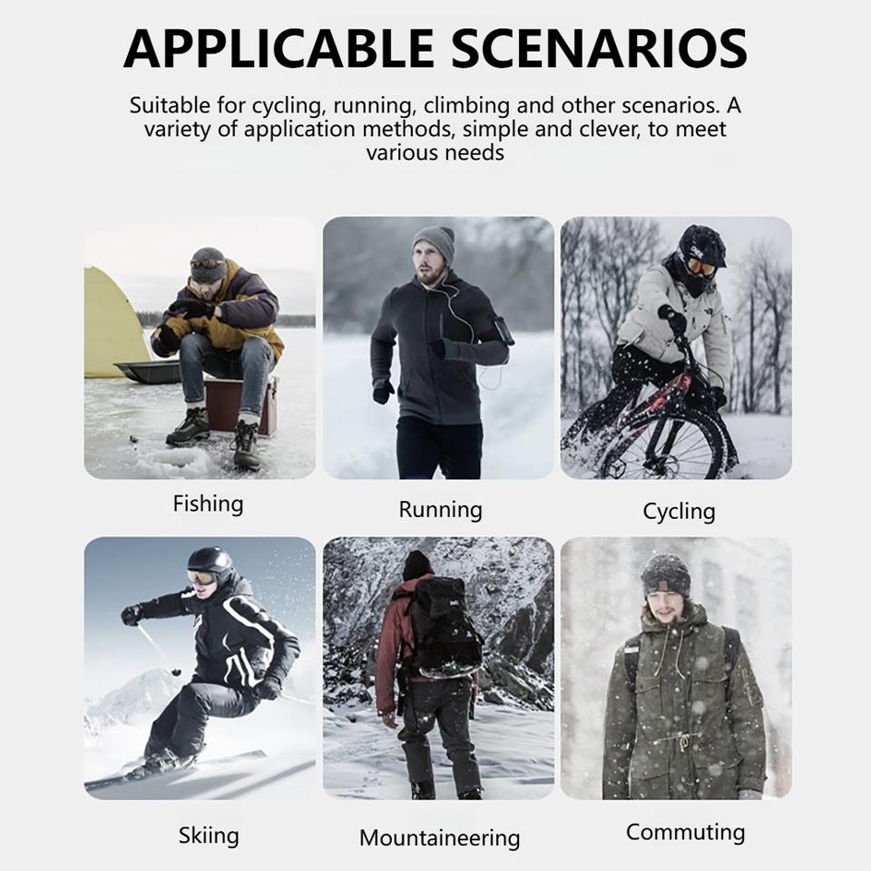 1Pcs Fleece Winter Cap Windproof Warm Ear Protection Unisex for Outdoor Sports Cycling Running Hiking Men Women