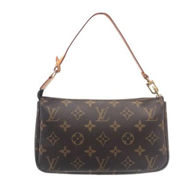 Б/у Monogram Pochette Accessoires M40712 Холст Коричневый Аутентичный 1210