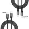 Data Cable 2-in-1 Fast Charging 5A PD 100W Type-C To Type-C Charging Cord for Laptop