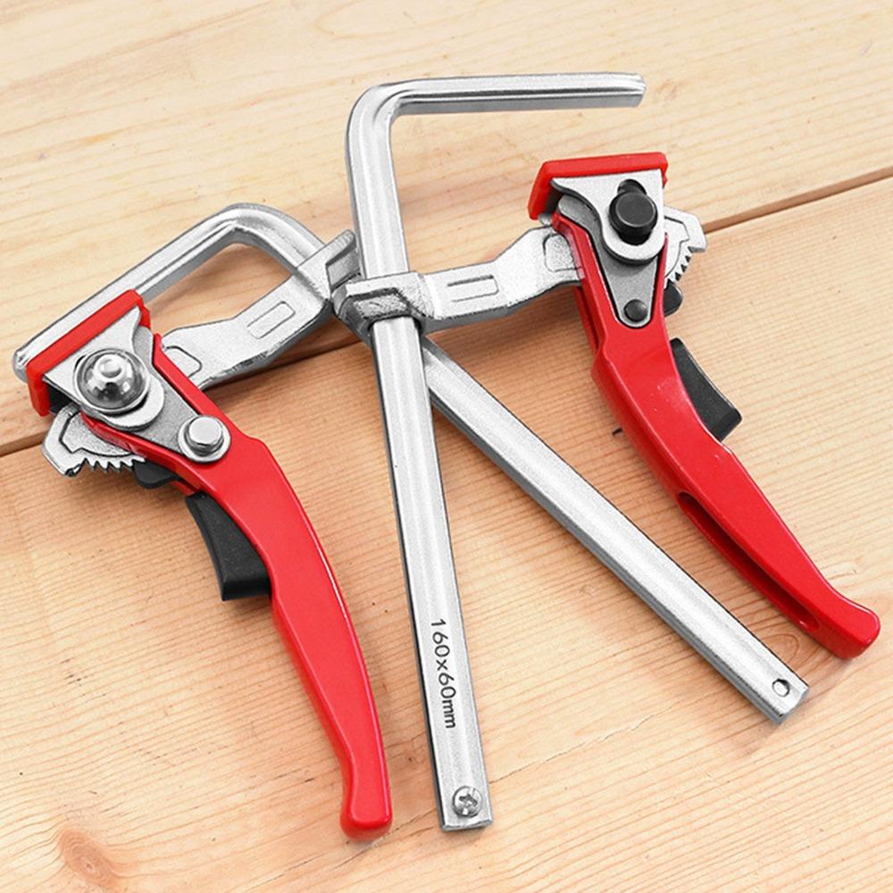 2pcs 530 Lbs Clamping Force Ratcheting Table Clamp Guide Rail Clamp Woodworking