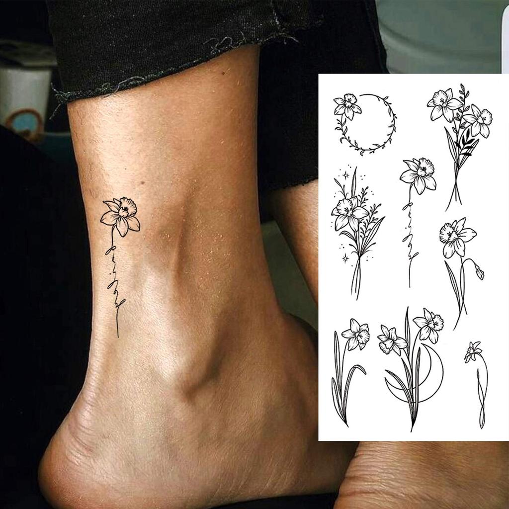 1 Sheet Black Butterfly Temporary Tattoos For Women Adults Fake Water Transfer Letter Tattoo Sticker Neck Hands