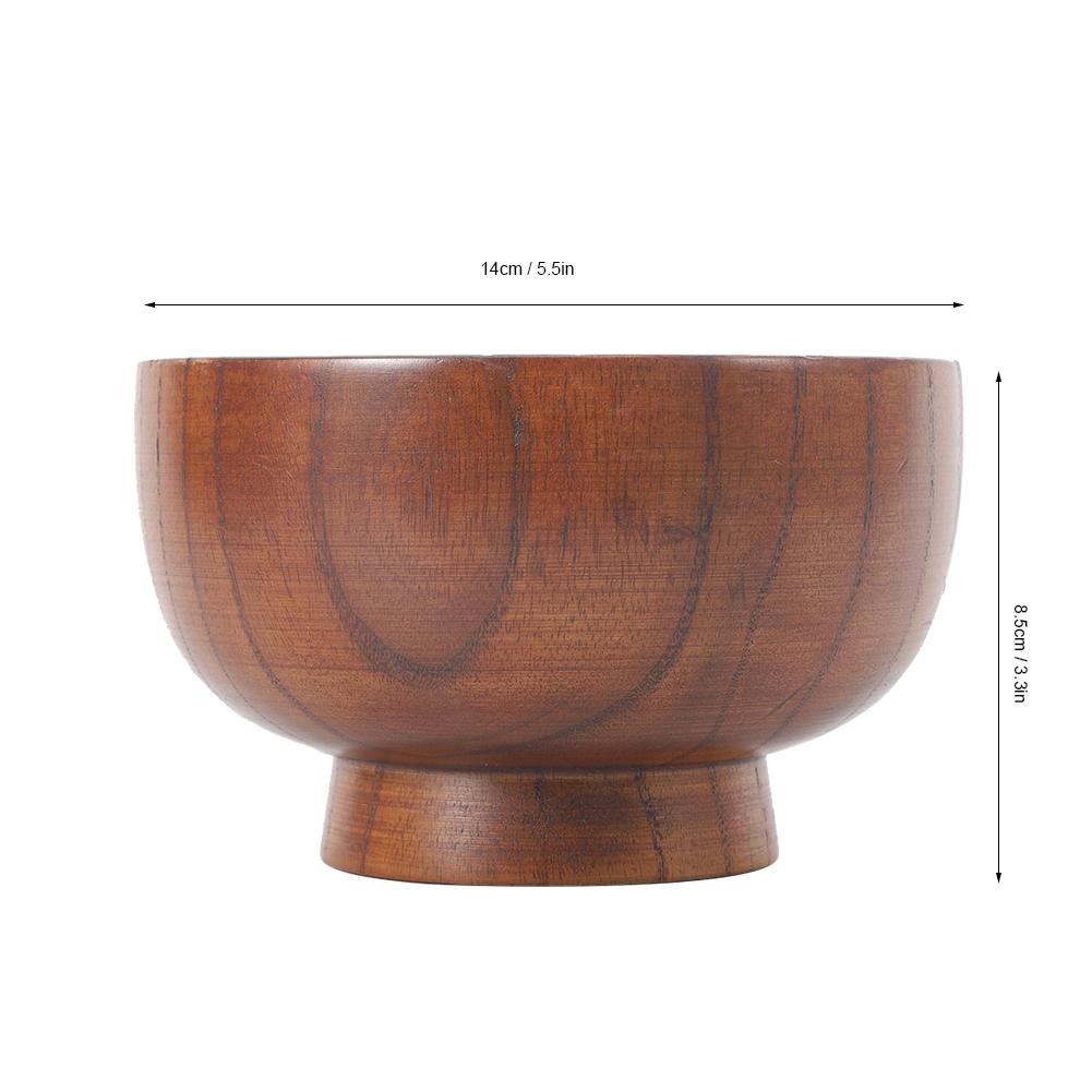 Фруктовый салат Лапша Рис Обеденная деревянная миска Кухонная утварь Контейнер для еды Посуда Большая 14 см