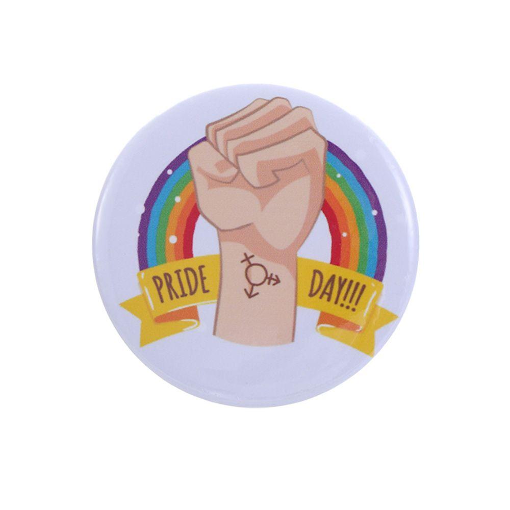 Lapel Tinplate Pins Jewelry Accessories LGBT Brooches Rainbow Brooch Gay Badge Collar Pin