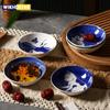 4 шт. японский стиль соусницы суши тарелка столовая посуда керамическая десерт креативная милая мультяшная счастливая кошка узор в форме капли воды тарелка