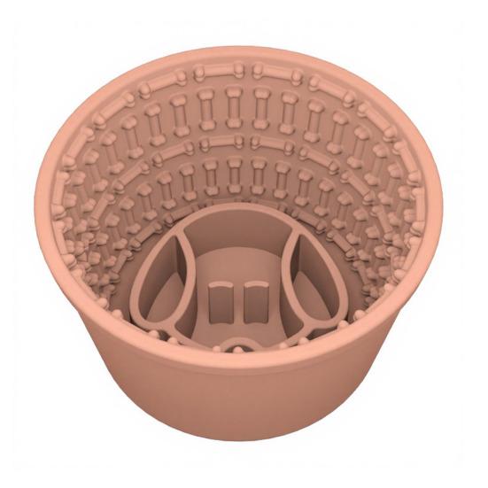 Миска-лизун для медленного кормления собаки способствует здоровому и спокойному питанию. Текстурированная силиконовая миска для собаки с присоской для всех размеров собак. Уход и время еды.