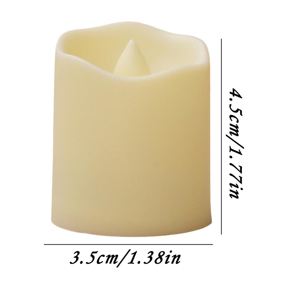 Беспламенные светодиодные свечи на батарейках, теплый свет, электрические свечи, чайные свечи для дома, праздничной вечеринки, Рождества, свадебного украшения