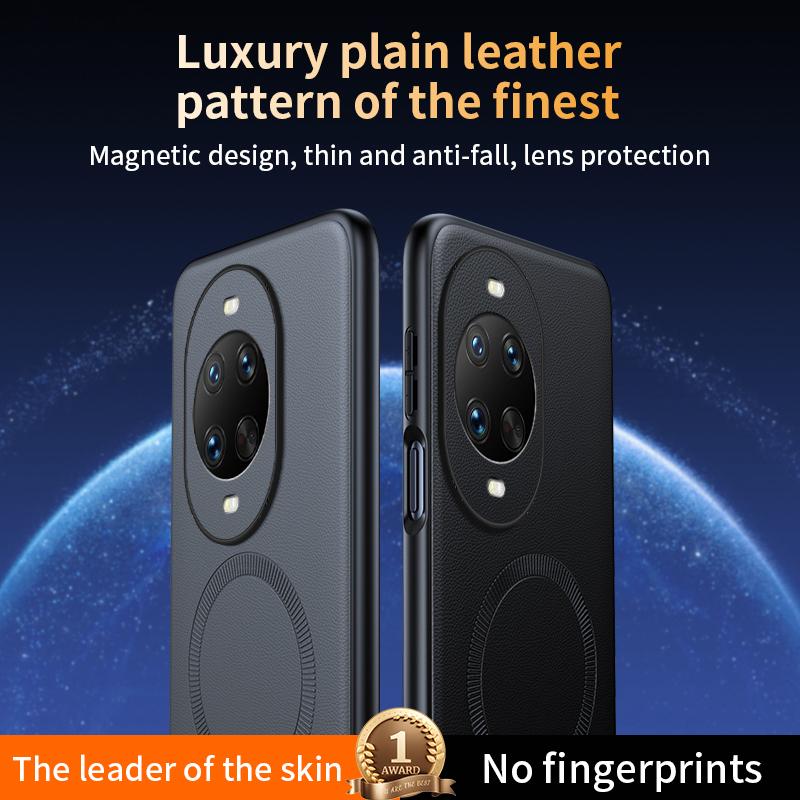 For Huawei Nova 14 Ultra Case Magnetic Leather Shield Cover High Quality Anti-Fingerprint Non-Slip PC+TPU