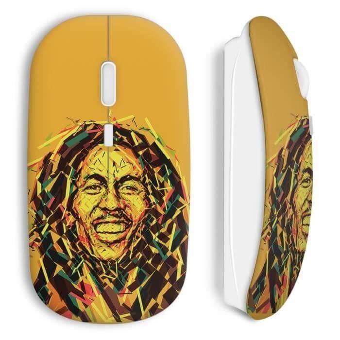 Wireless Mouse - Bob Marley - Multicolor - WiFi USB Key Included - Compatible Mac and PC