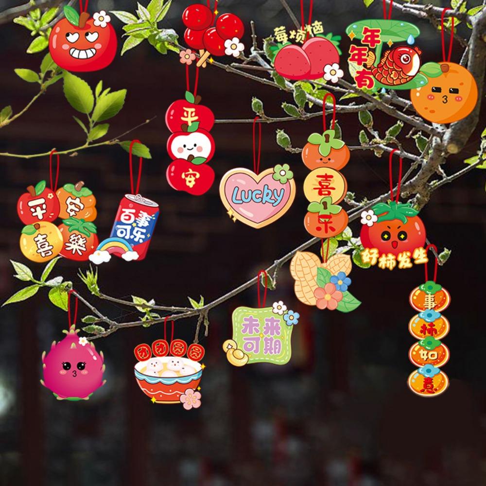 Zodiac Snake Snake Year Hanging Pendants Chinese Style Potted Plants Hanging Card  Spring Festival