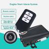 Universal car alarm system with passive keyless entry, one-button start and remote control