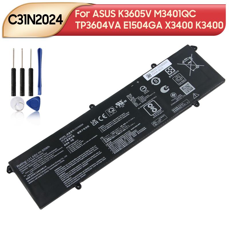 Аккумуляторная литиевая батарея для ноутбука ASUS K3605V M3401QC TP3604VA E1504GA X3400 K3400 C31N2024 4335 мАч