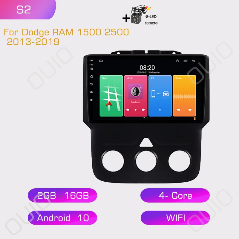 2din 8G+128G Android 10 Автомагнитола Мультимедийный плеер Carplay Auto GPS Нави DSP Для Dodge RAM 1500 2500 2013 2014 2015 2016-2019