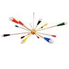 Mid-Century Design 16 Multicolored Arms Sputnik Chandelier: Brass Ceiling Light Fixture for Stylish Home Decor
