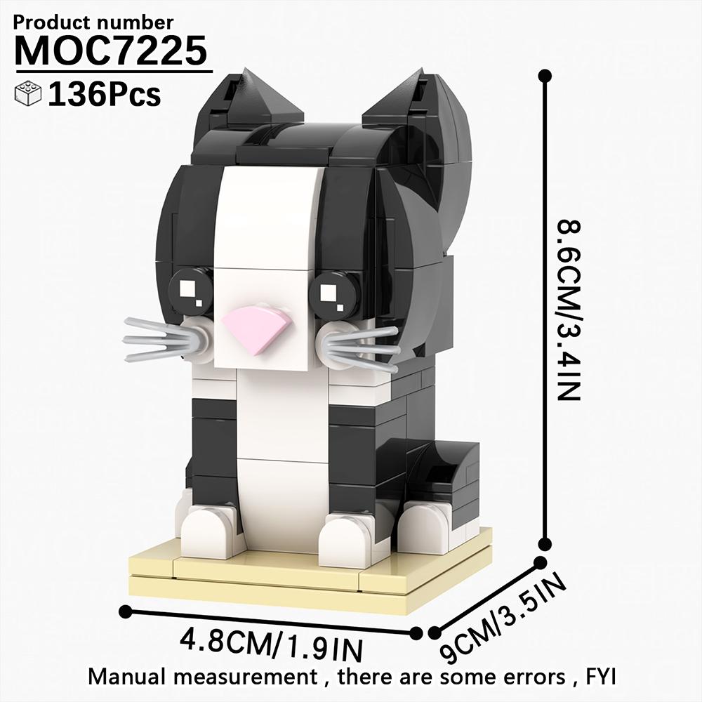 MOOXI Серия Животные MOC Кирпич Панда Тигр Кот Кирпичноголовый Ser Модель Взрослые Строительный блок Детские Образовательные Игрушки Для Детей Подарок