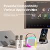 Bluetooth K12 Karaoke Machine Portable 5.3 PA Speaker System with 1-2 Wireless Microphones Home Family Singing Children's Gifts